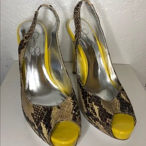 Snakeskin heels